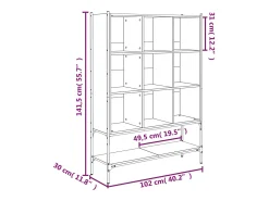 Sale vidaxl Estante 102x30x141,5 cm derivados de madeira carvalho sonoma Castanho