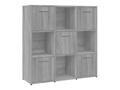 Biblioteca| Estante 90x30x90 cm derivados de madeira sonoma PT781764 Cinzento