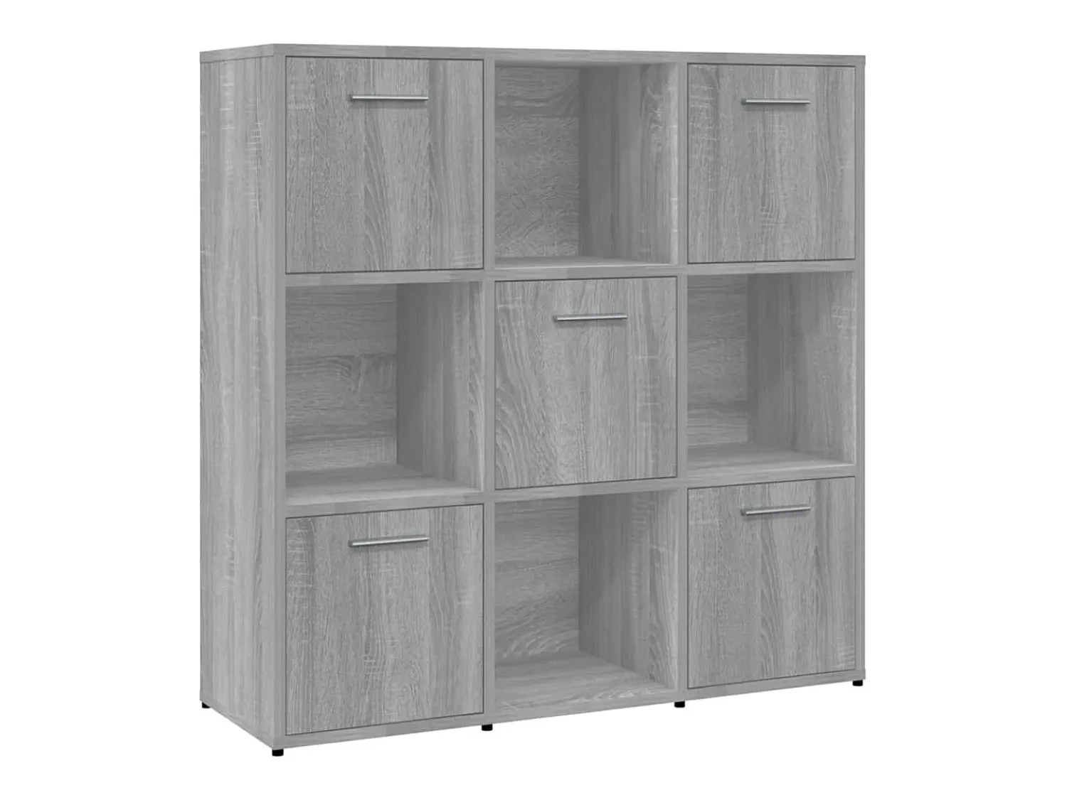 Biblioteca| Estante 90x30x90 cm derivados de madeira sonoma PT781764 Cinzento