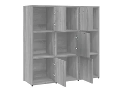 Biblioteca| Estante 90x30x90 cm derivados de madeira sonoma PT781764 Cinzento