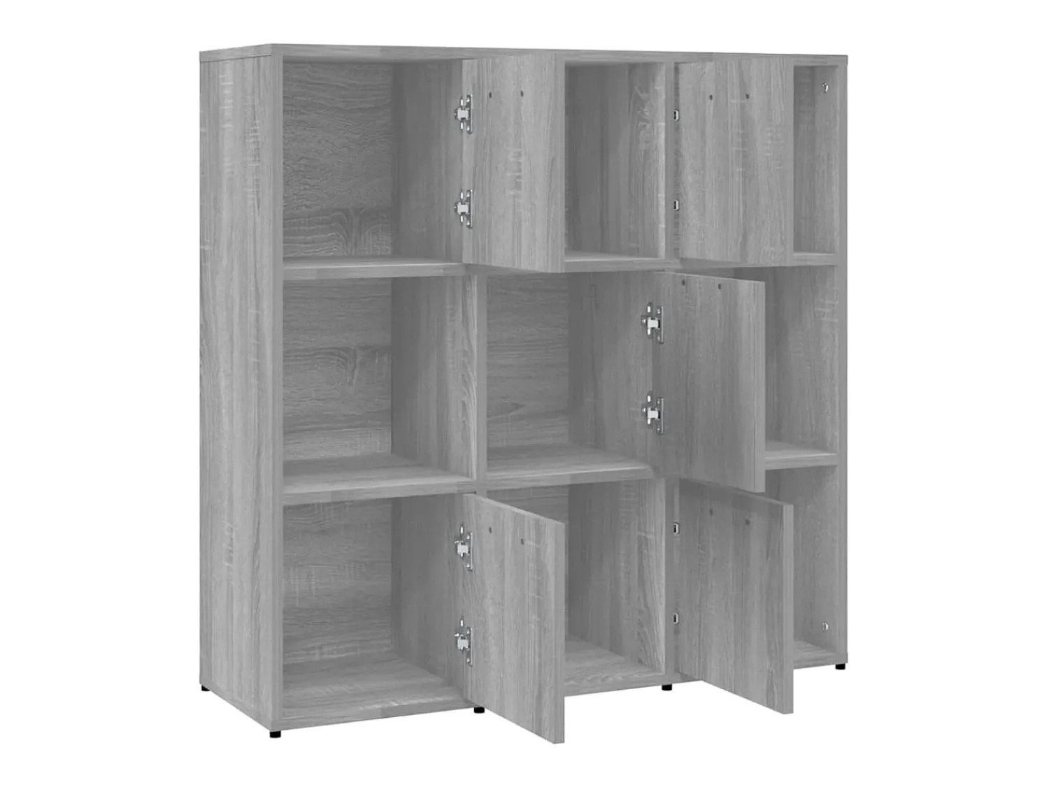 Biblioteca| Estante 90x30x90 cm derivados de madeira sonoma PT781764 Cinzento