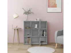 Biblioteca| Estante 90x30x90 cm derivados de madeira sonoma PT781764 Cinzento