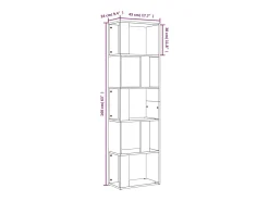 Discount vidaxl Estante 45x24x160 cm derivados de madeira sonoma Cinzento