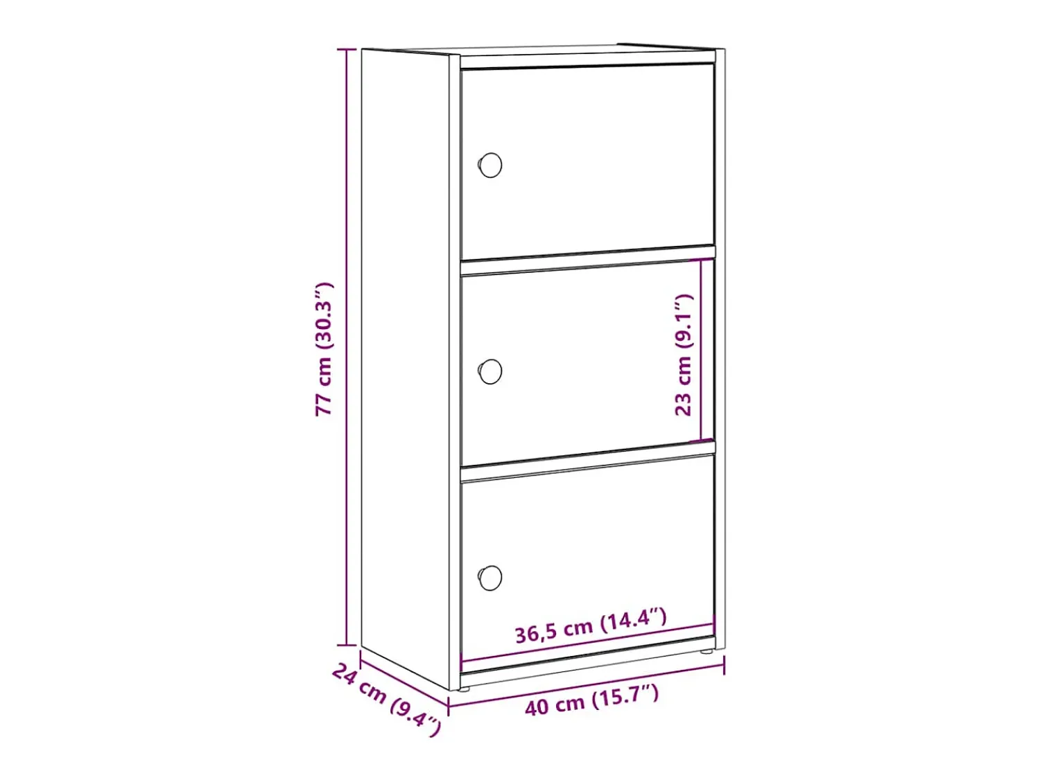 Biblioteca|vidaxl Estante 40x24x77 cm derivados de madeira sonoma Cinzento