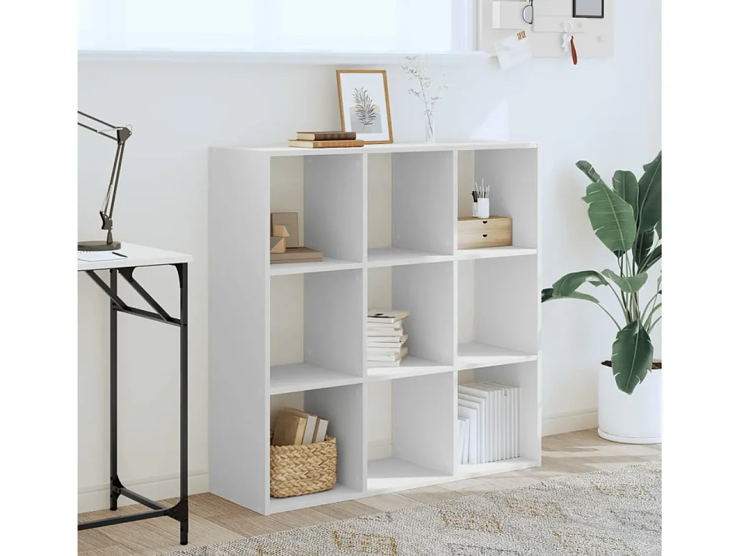 Biblioteca| Estante 102x32x102 cm derivados de madeira PT677994 Branco