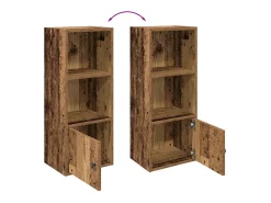 Biblioteca*vidaxl Estante 31x24x77 cm derivados de madeira madeira velha Castanho