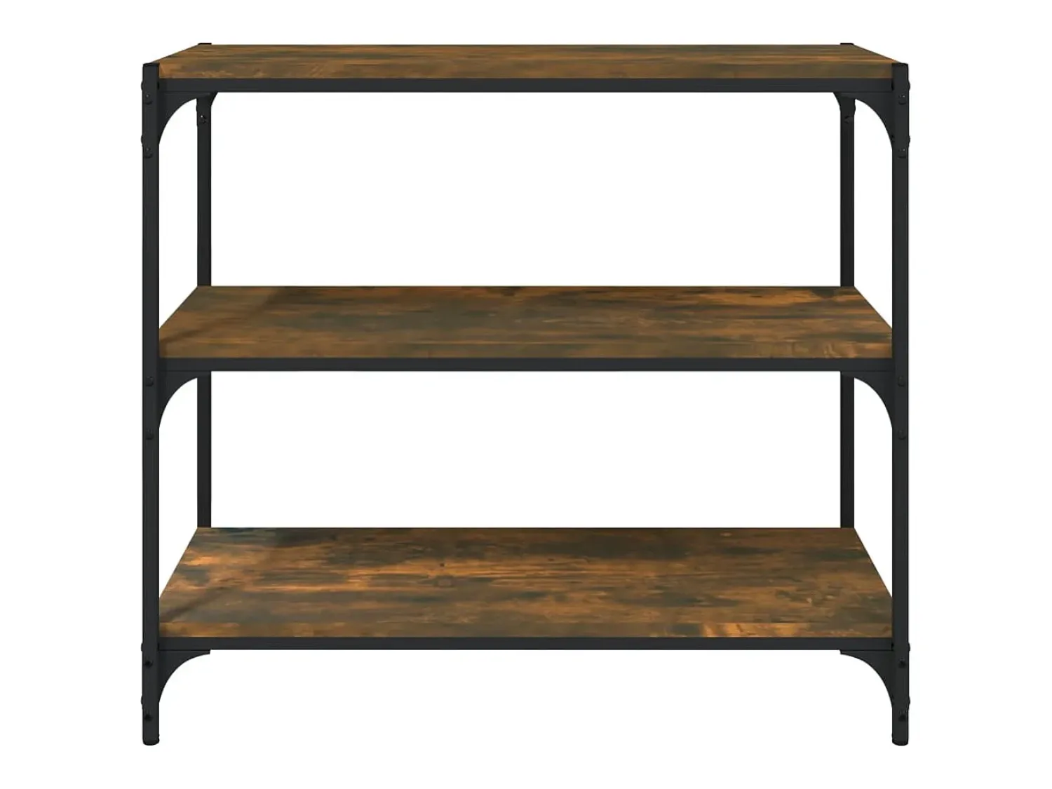 Vitrina*vidaxl Estante 80x33x70,5 cm derivados de madeira/aço carvalho fumado Castanho