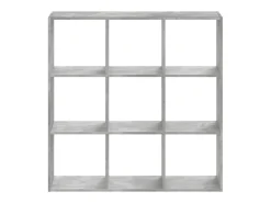 Biblioteca* Estante 102x32x102 cm derivados de madeira cimento PT474572 Cinzento
