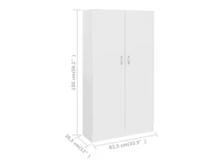 vidaxl Estante 82,5x30,5x150 cm derivados de madeira^ Vitrina