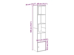 vidaxl Estante 40x36x189 cm derivados de madeira sonoma^ Prateleira