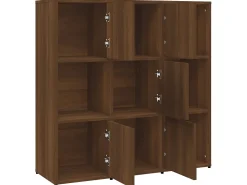 Biblioteca| Estante 90x30x90 cm derivados de madeira carvalho PT269661 Castanho