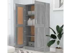Biblioteca* Estante 82,5x30,5x150 cm derivados de madeira sonoma PT726616 Cinzento