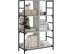 Biblioteca| Estante 78,5x33x117,5 cm derivados de madeira sonoma PT691057 Cinzento
