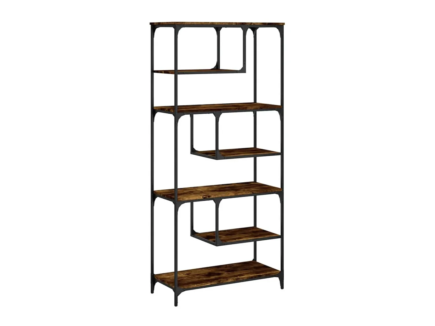 Biblioteca* Estante 81x36x176 cm derivados de madeira carvalho fumado PT475479 Castanho