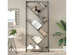 Biblioteca* Estante 79x30x180 cm derivados de madeira/metal carvalho sonoma PT747878 Castanho