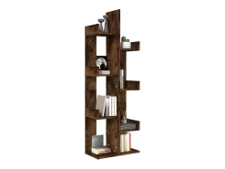 Vitrina|vidaxl Estante 48x25,5x140 cm derivados de madeira carvalho fumado Castanho