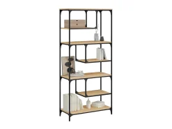 Biblioteca| Estante 81x36x176 cm derivados de madeira carvalho sonoma PT999587 Castanho