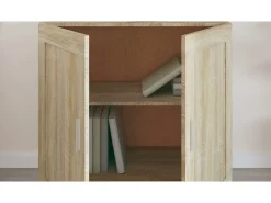 vidaxl Estante 82,5x30,5x80 cm derivados de madeira carvalho sonoma^ Vitrina