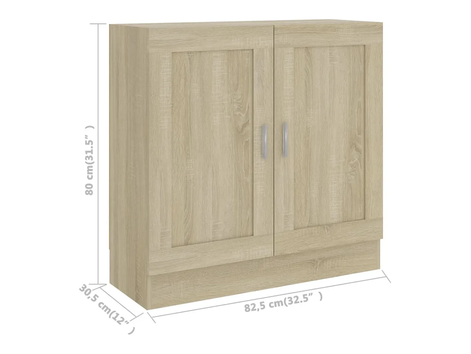 vidaxl Estante 82,5x30,5x80 cm derivados de madeira carvalho sonoma^ Vitrina
