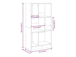 Vitrina*vidaxl Estante 57x28,5x107,5 cm derivados de madeira carvalho Castanho