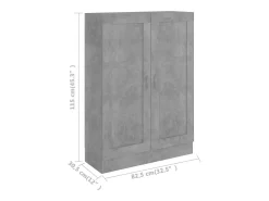 Prateleira*vidaxl Estante 82,5x30,5x115 cm derivados de madeira cimento Cinzento