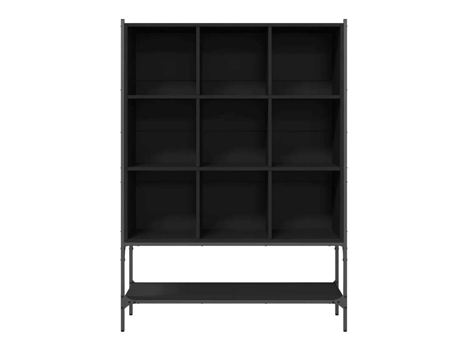 Outlet Estante 102x30x141,5 cm derivados de madeira PT214929 Preto