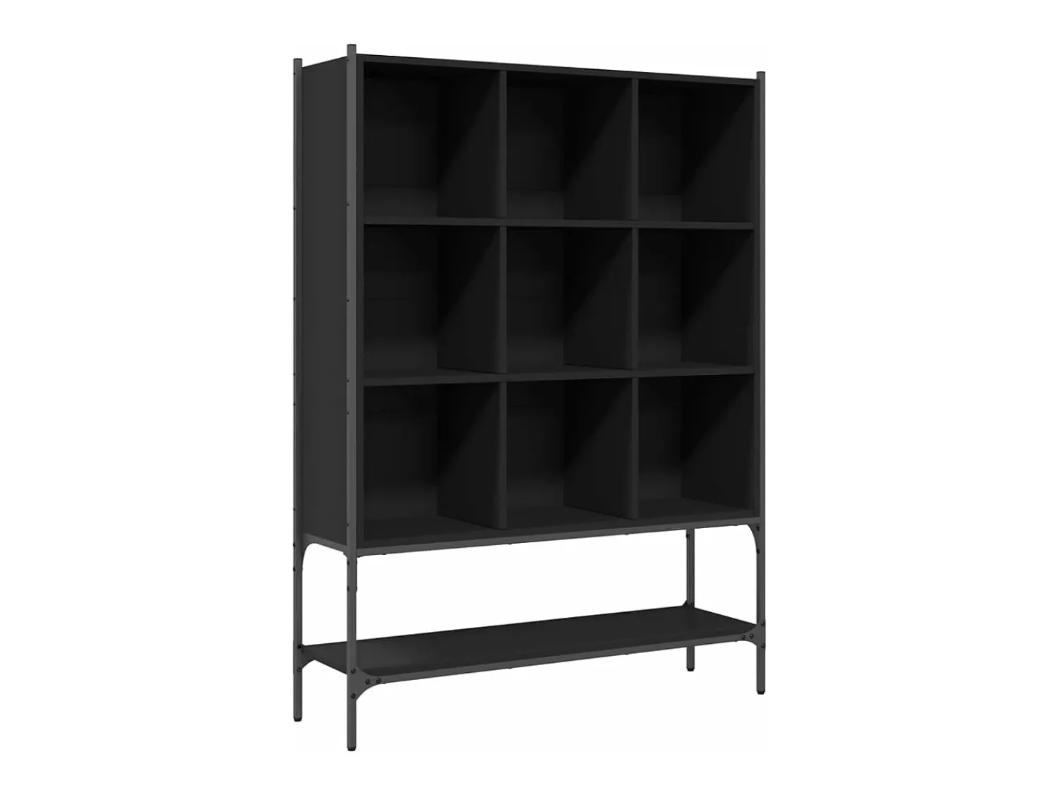 Outlet Estante 102x30x141,5 cm derivados de madeira PT214929 Preto