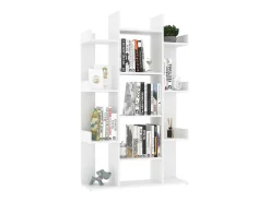 Vitrina*vidaxl Estante 86x25,5x140 cm derivados de madeira Branco