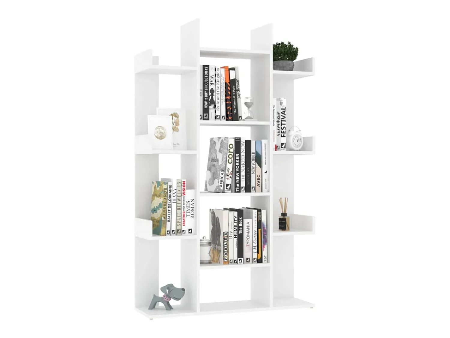 Vitrina*vidaxl Estante 86x25,5x140 cm derivados de madeira Branco