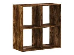 Biblioteca* Estante 68,5x32x68,5 cm derivados de madeira carvalho fumado PT338419 Castanho