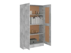 Vitrina|vidaxl Estante 82,5x30,5x150 cm derivados de madeira cimento Cinzento