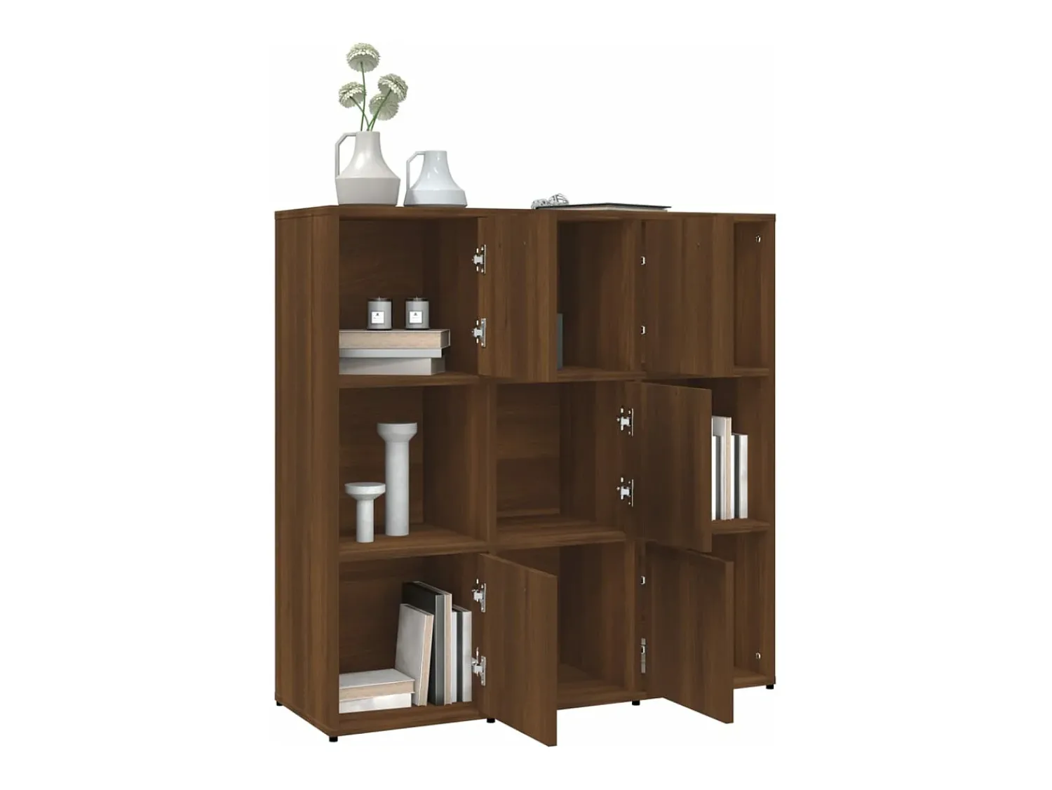 Vitrina|vidaxl Estante 90x30x90 cm derivados de madeira carvalho Castanho