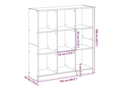 Prateleira*vidaxl Estante 102x32x108 cm derivados de madeira cinzento cimento Cinzento claro