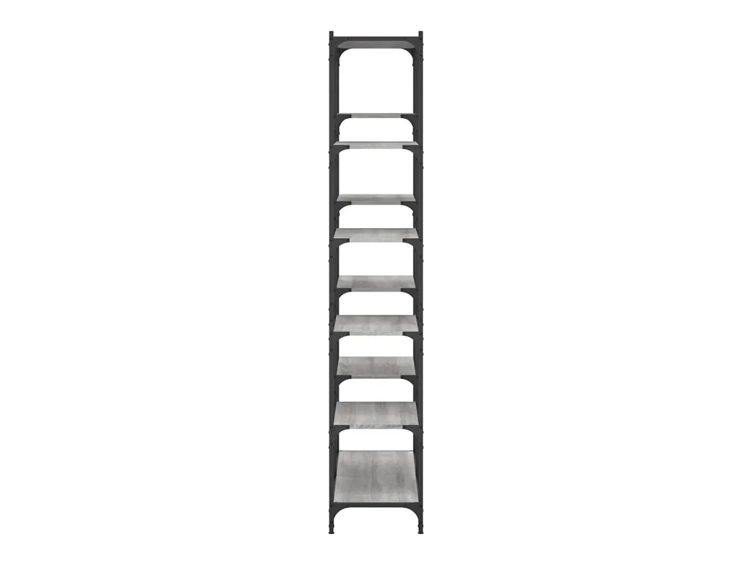 Vitrina*vidaxl Estante 100x32x170 cm derivados de madeira e ferro cinza sonoma Cinzento