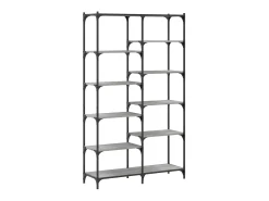 Vitrina*vidaxl Estante 100x32x170 cm derivados de madeira e ferro cinza sonoma Cinzento