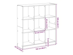Clearance vidaxl Estante 102x32x108 cm derivados de madeira Preto