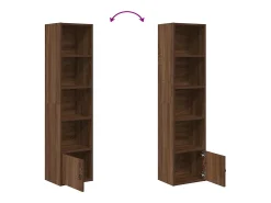 Biblioteca|vidaxl Estante 31x24x127 cm derivados de madeira carvalho Castanho