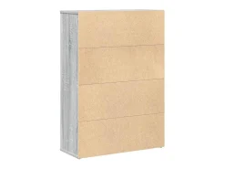 Biblioteca*vidaxl Estante 60x24x85 cm derivados de madeira sonoma Cinzento