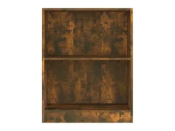 Biblioteca| Estante 60x24x76 cm derivados de madeira carvalho fumado PT313453 Castanho