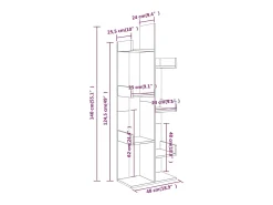 Clearance vidaxl Estante 48x25,5x140 cm derivados de madeira sonoma Cinzento