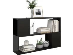 New Estante 100x24x63 cm derivados de madeira PT740643 Preto