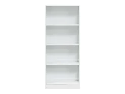 Biblioteca|vidaxl Estante 60x24x143 cm derivados de madeira brilhante Branco