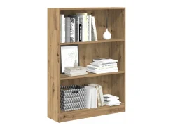 Biblioteca*vidaxl Estante 80x24x109 cm derivados de madeira carvalho artisiano Castanho