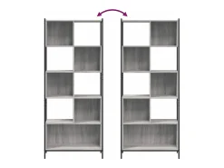 New vidaxl Estante 72x28x172 cm derivados de madeira sonoma Cinzento