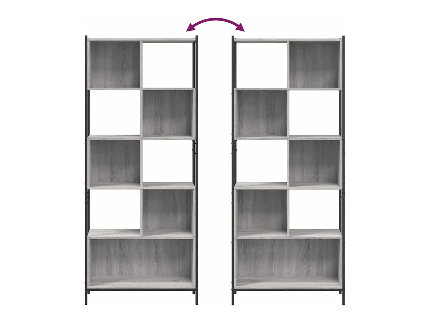 New vidaxl Estante 72x28x172 cm derivados de madeira sonoma Cinzento