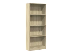 Biblioteca*vidaxl Estante 60x24x143 cm derivados de madeira carvalho sonoma Castanho