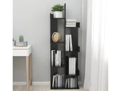 Biblioteca| Estante 48x25,5x140 cm derivados de madeira PT258456 Preto
