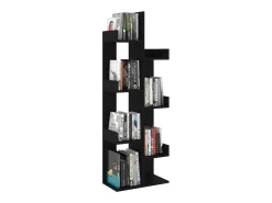 Biblioteca| Estante 48x25,5x140 cm derivados de madeira PT258456 Preto