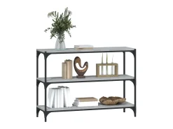 vidaxl Estante 100x33x70,5 cm derivados de madeira/aço cinza sonoma^ Vitrina