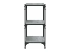 vidaxl Estante 100x33x70,5 cm derivados de madeira/aço cinza sonoma^ Vitrina